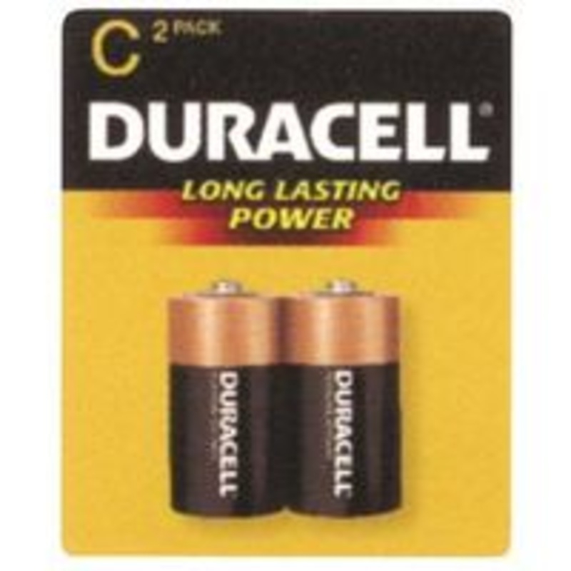 Dura 2-Pack C Alkaline Batteries