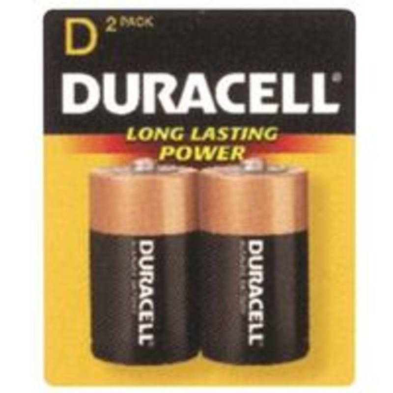 Dura 2-Pack D Alkali Batteries