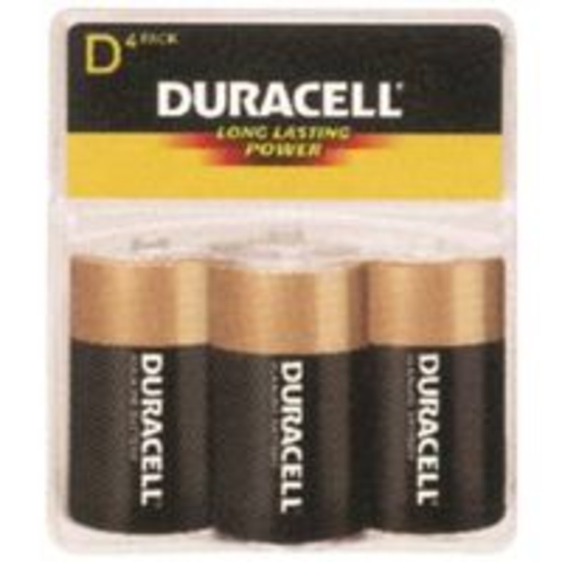 Dura 4-Pack D Alkaline Battery (1.36 lbs)