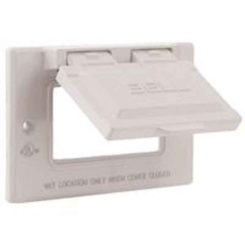 1-Gang White GFCI Outlet Cover