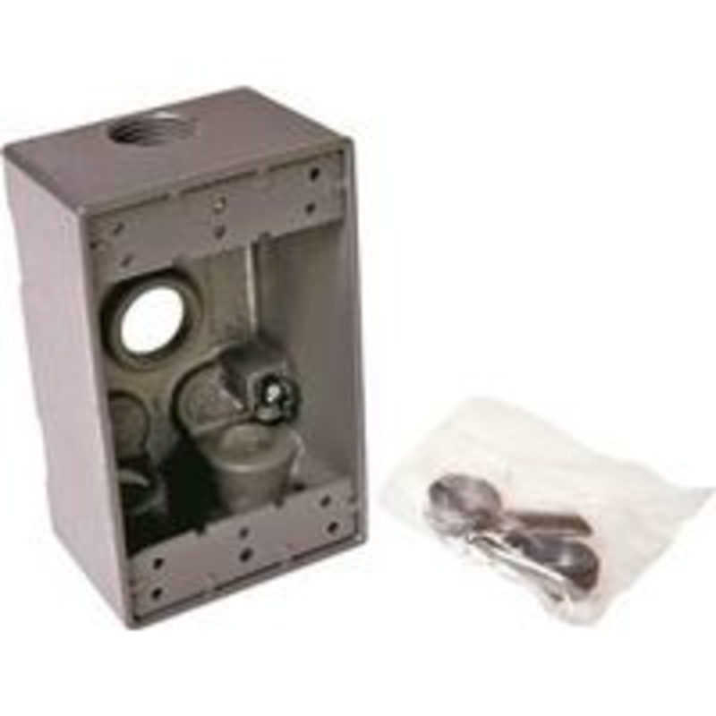 GRY WP 1G Outdoor Electrical Outlet Box