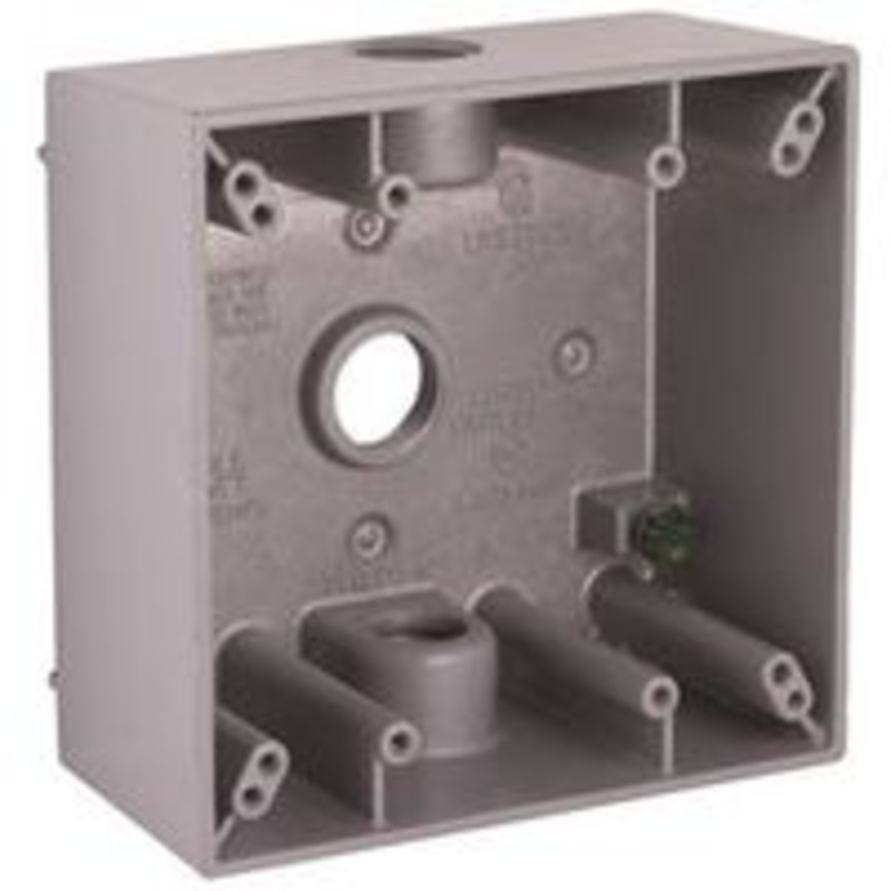 GRY WP 2G Outdoor Electrical Outlet Box