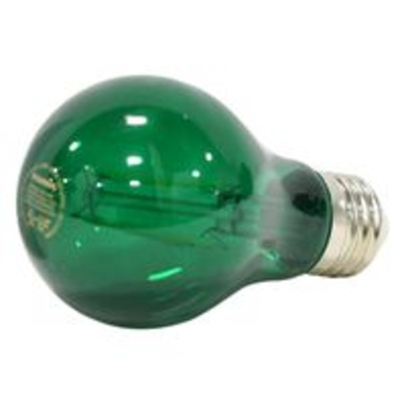 LED 4.5W A19 Dimmable Medium Base Green Bulb