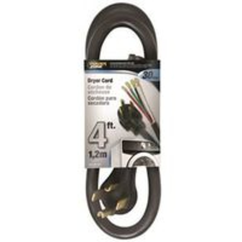 10 ft Black Dryer Cord (2.17 lbs)