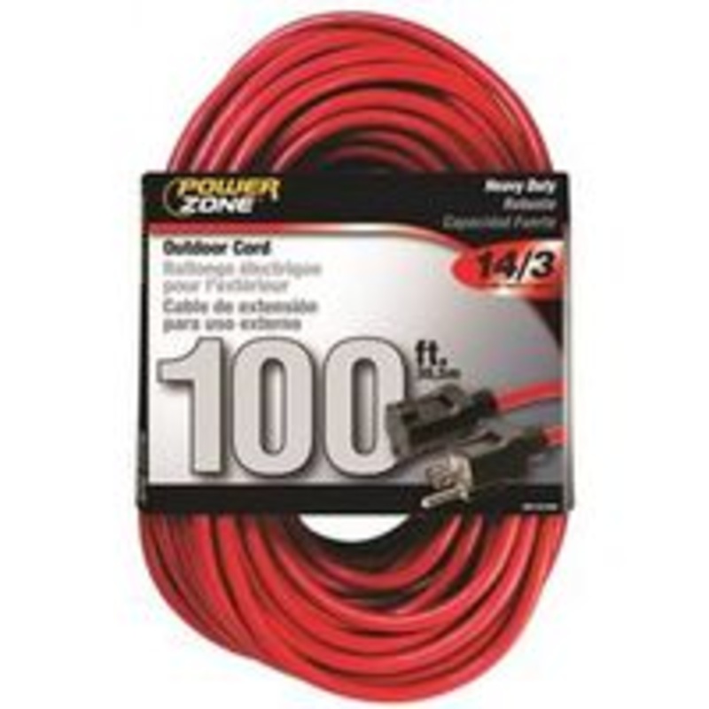 100 ft 14/3 Red Extension Cord (9.41 lbs)