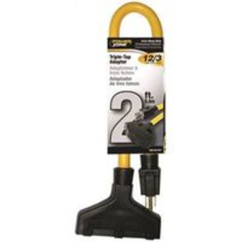 2′ 12/3 3 Outlet Extension Cord