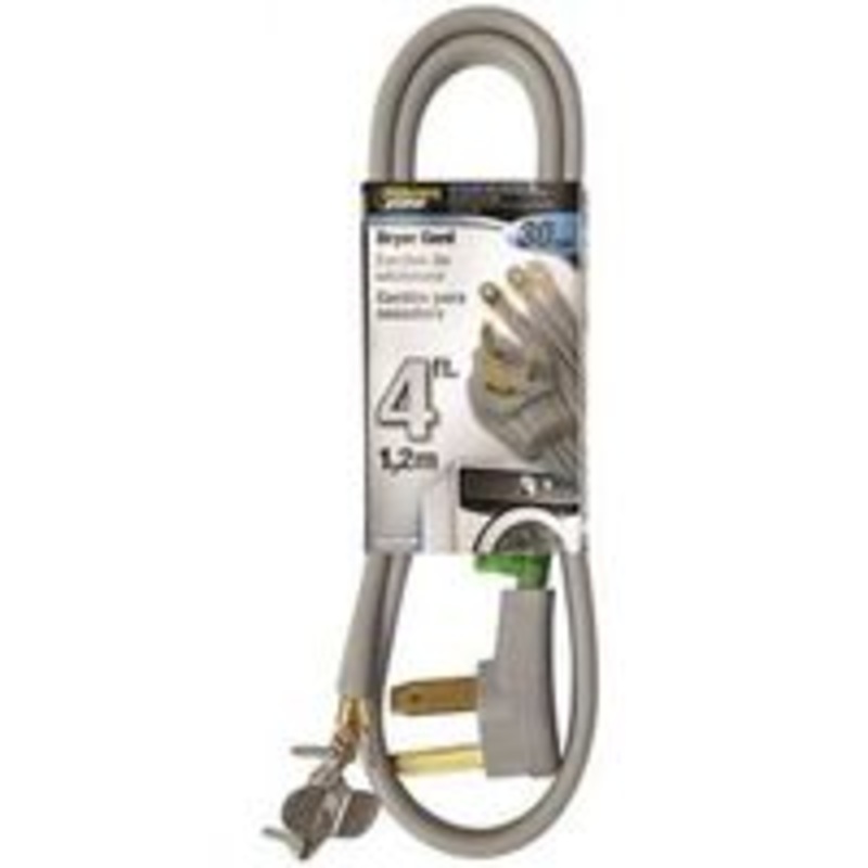 4′ 10/3 Gray Dryer Cord (1.22 lbs)