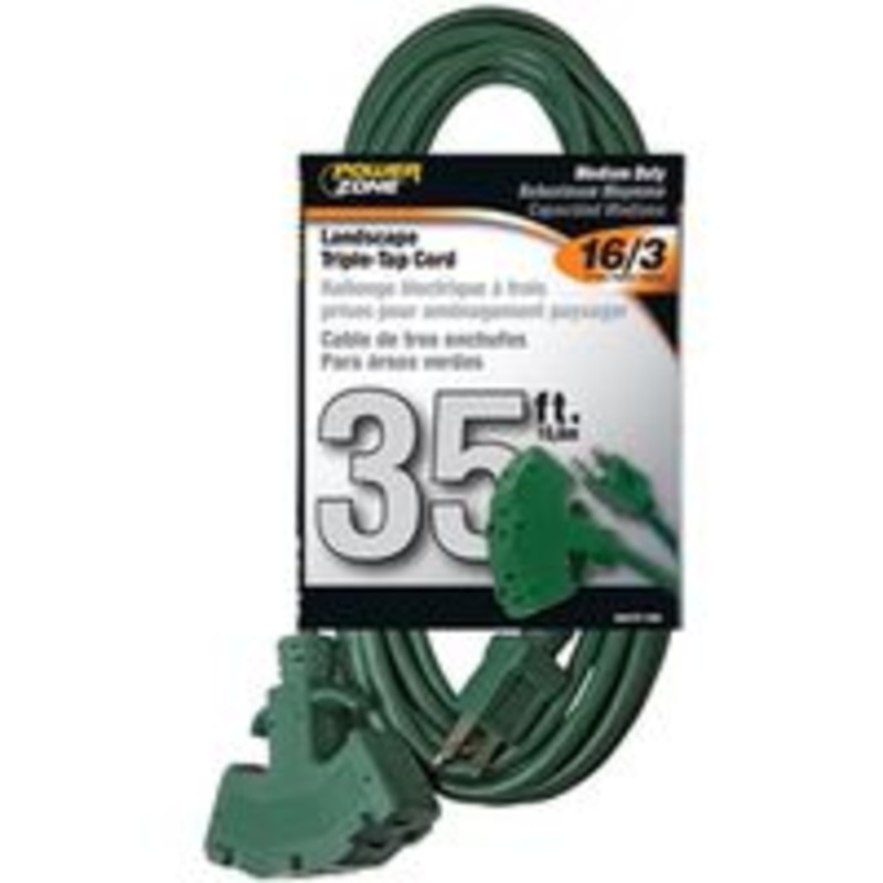 Cord Extension 3-Tap 16/3 SJTW 35 ft