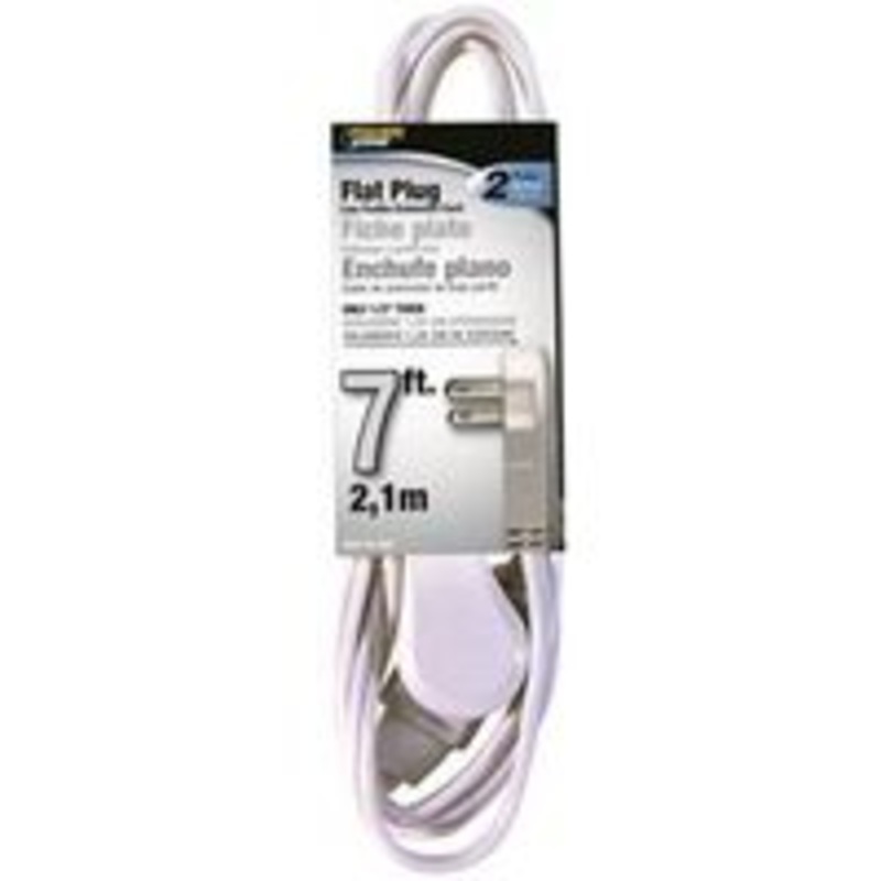 Cord Extension Indoor, 3 Outlet, 16/2 Gauge, 7 Feet