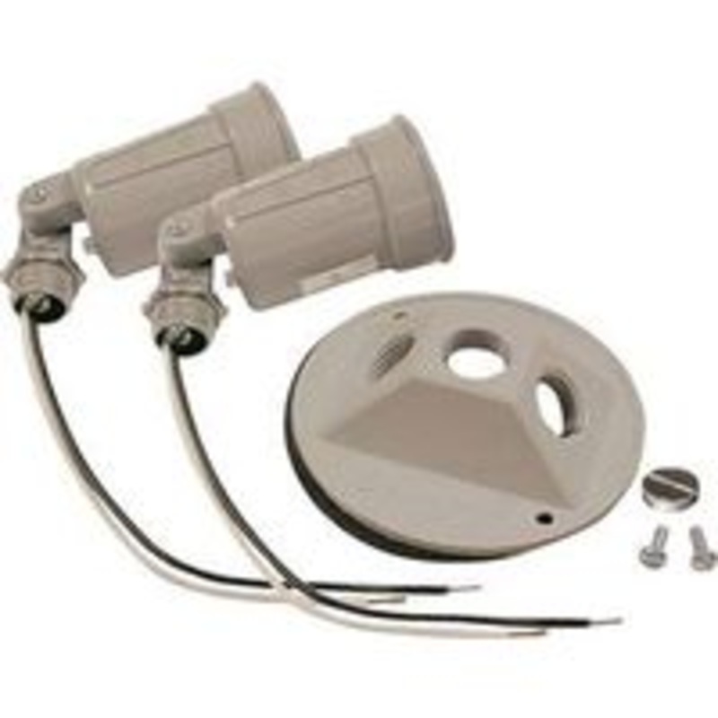 Gray 2-Light Lamp Holder/Cover