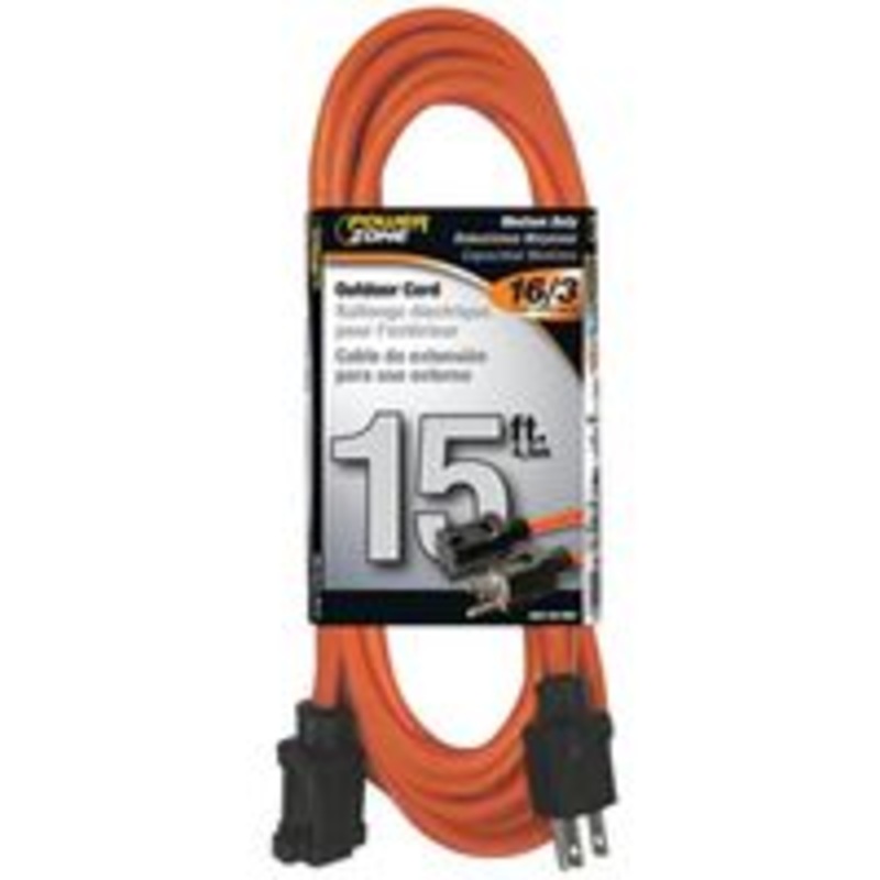Outdoor Extension Cord 16/3, 15 Feet
