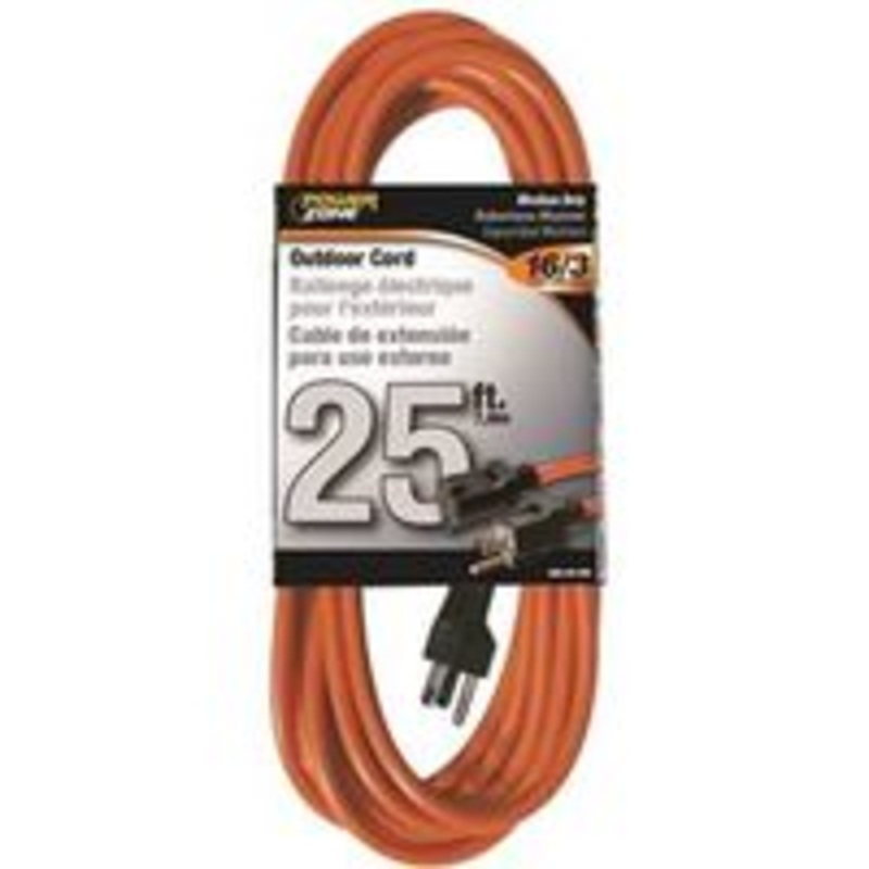 Outdoor Extension Cord 16/3, 25 Feet
