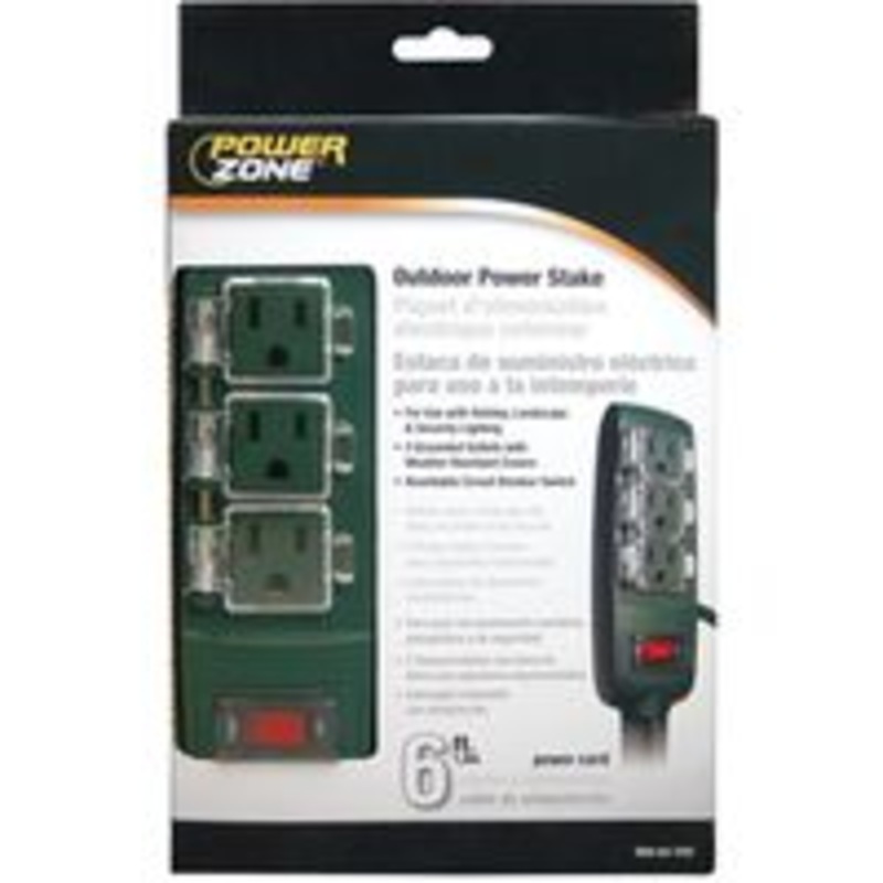 Stake Yard 3 Outlet 16/3 x 6 ft Extension Cord