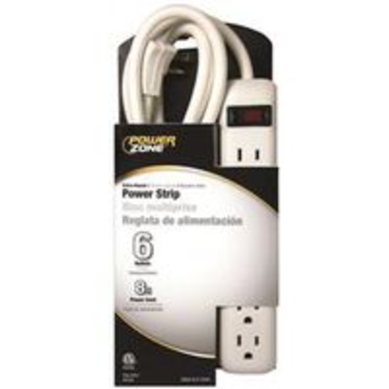 Strip 6-Out Safety Power Strip, 8 ft Cord