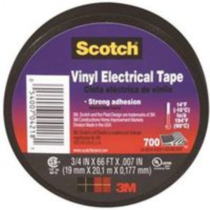 Vinyl Electrical Tape, 3/4 x 700