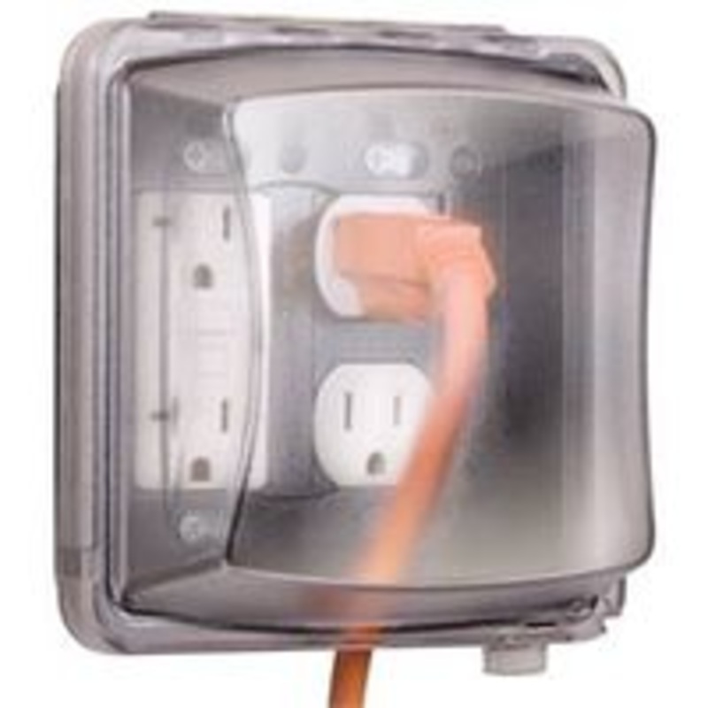 CLR 2G Weatherproof Electrical Outlet Cover