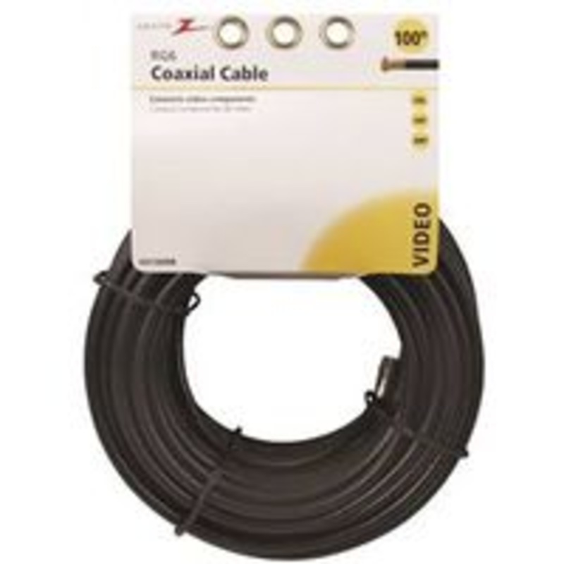 Coaxial Cable RG6/F Connector 100 Feet