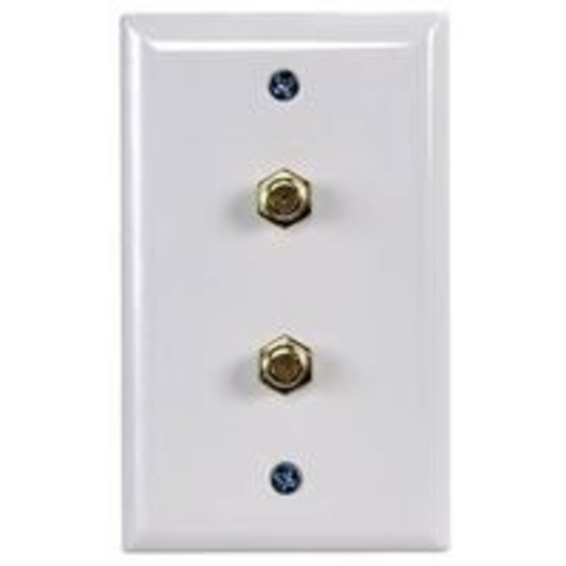 Wall JK Coax Dual Wall Plate