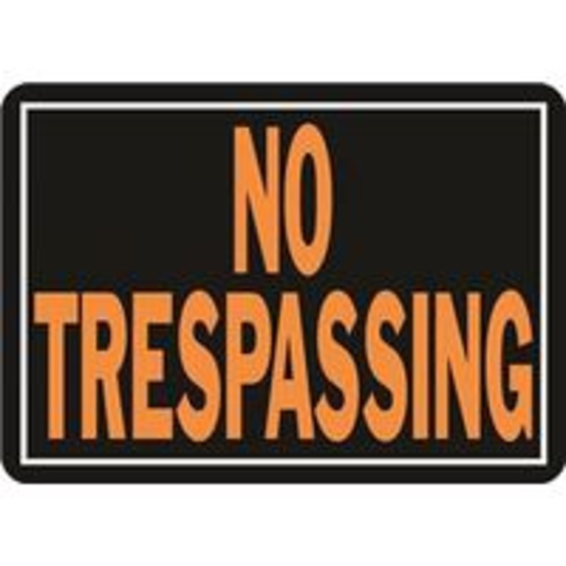 10 x 14 No Trespassing Sign