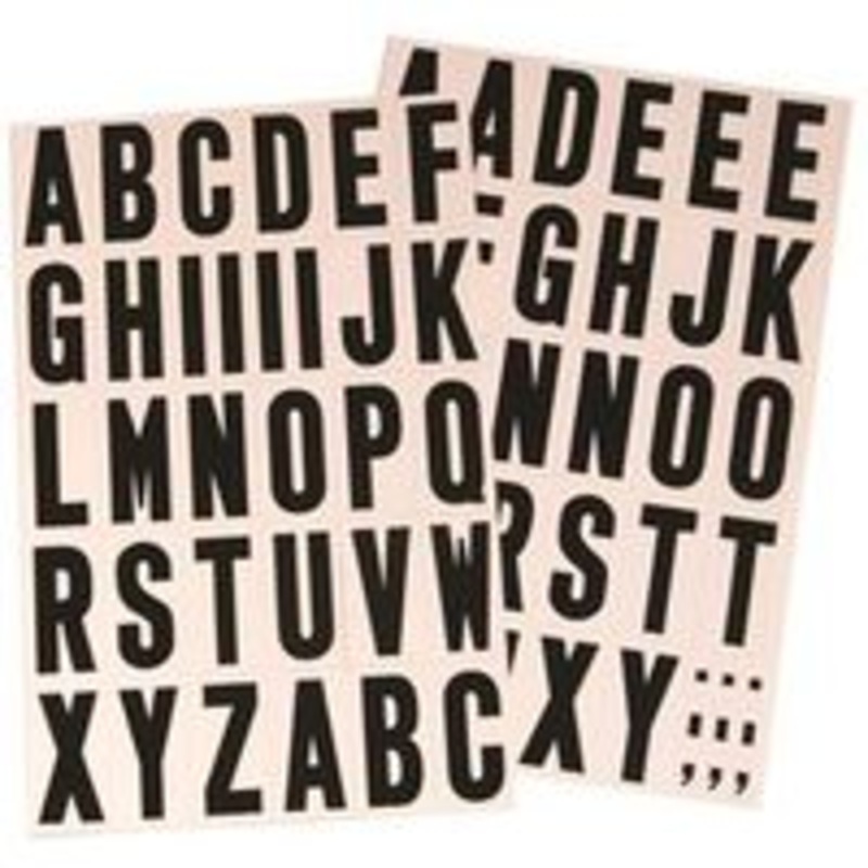 2 Black and White Letter Set