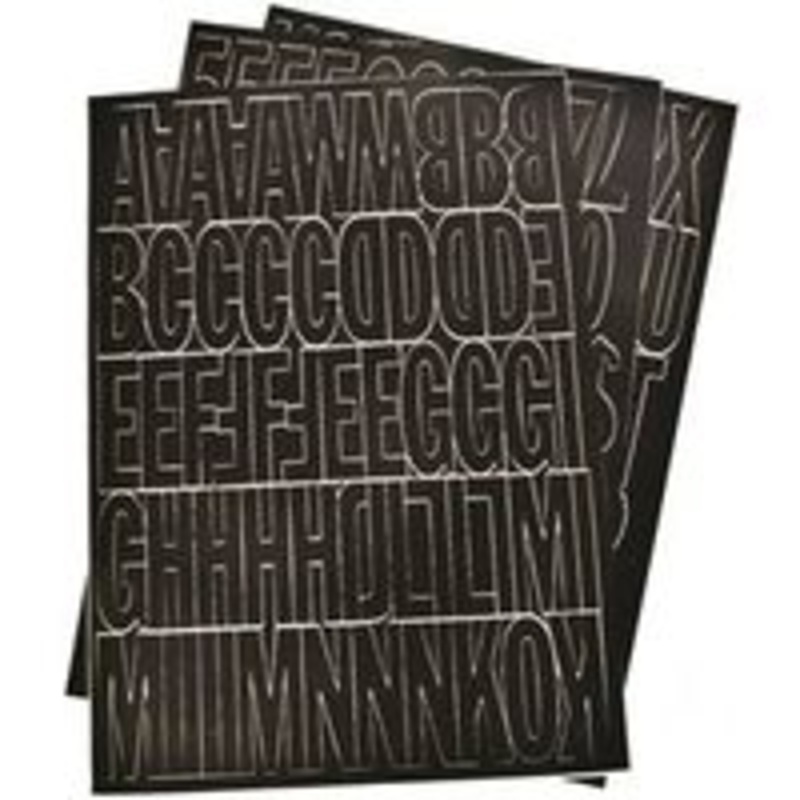 2 Black Number and Letter Set