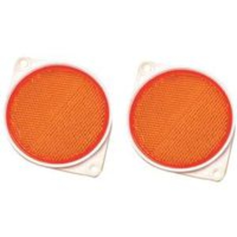 2-Pack 3-1/4 Amber Reflector