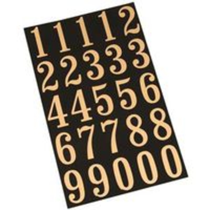 3 Black and Gold Number Set