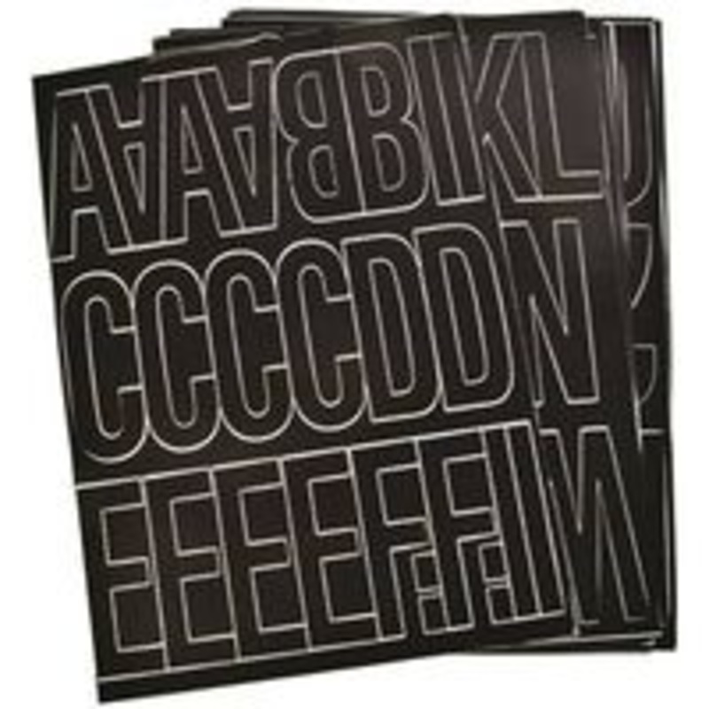 3 Black Number and Letter Set