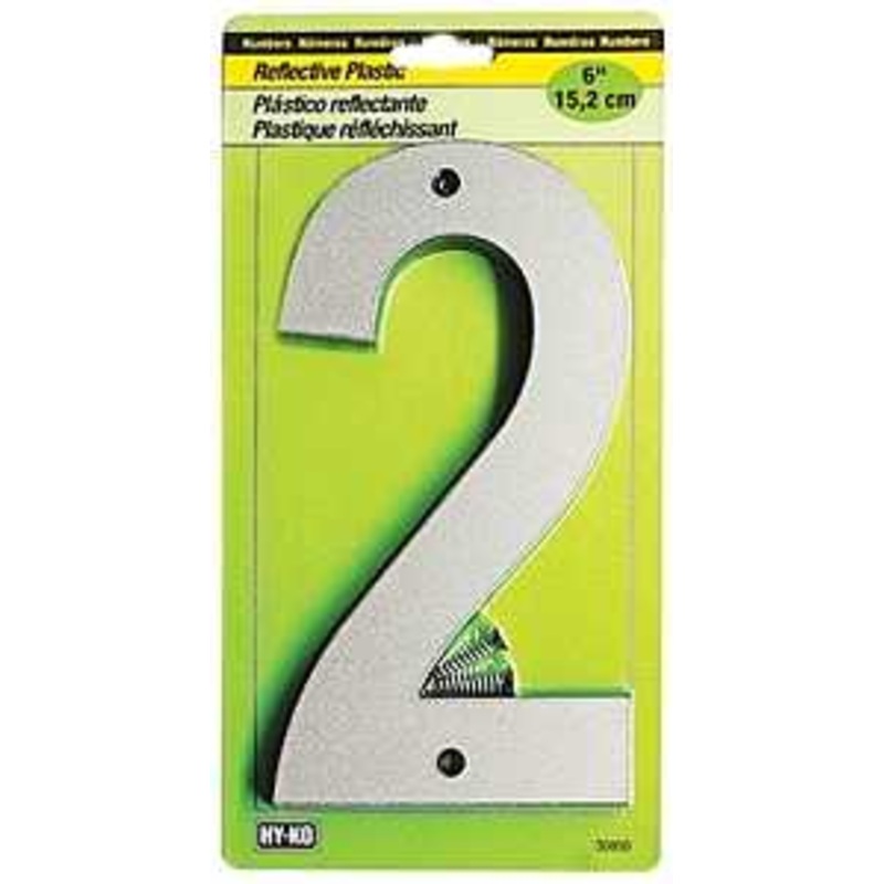 30802 6 Reflective Plastic Letters and Numbers