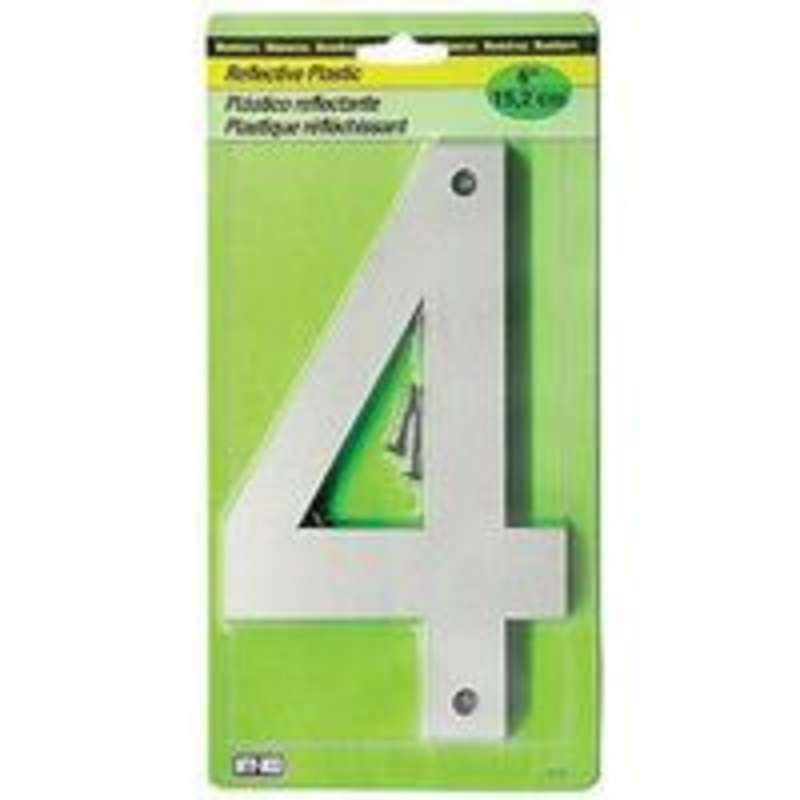 30804 6 Reflective Plastic Letters and Numbers
