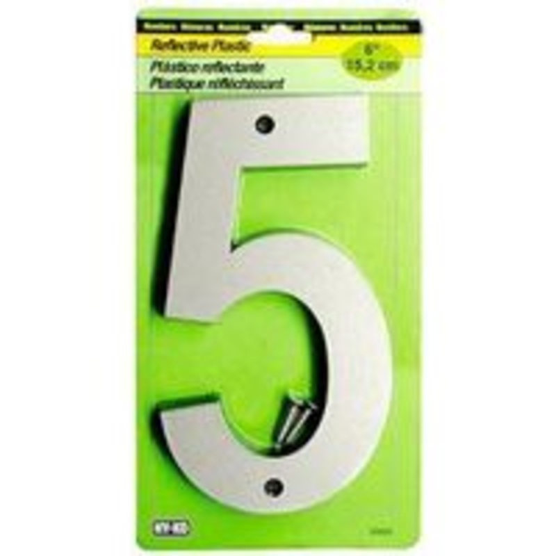 30805 6 Reflective Plastic Letters and Numbers