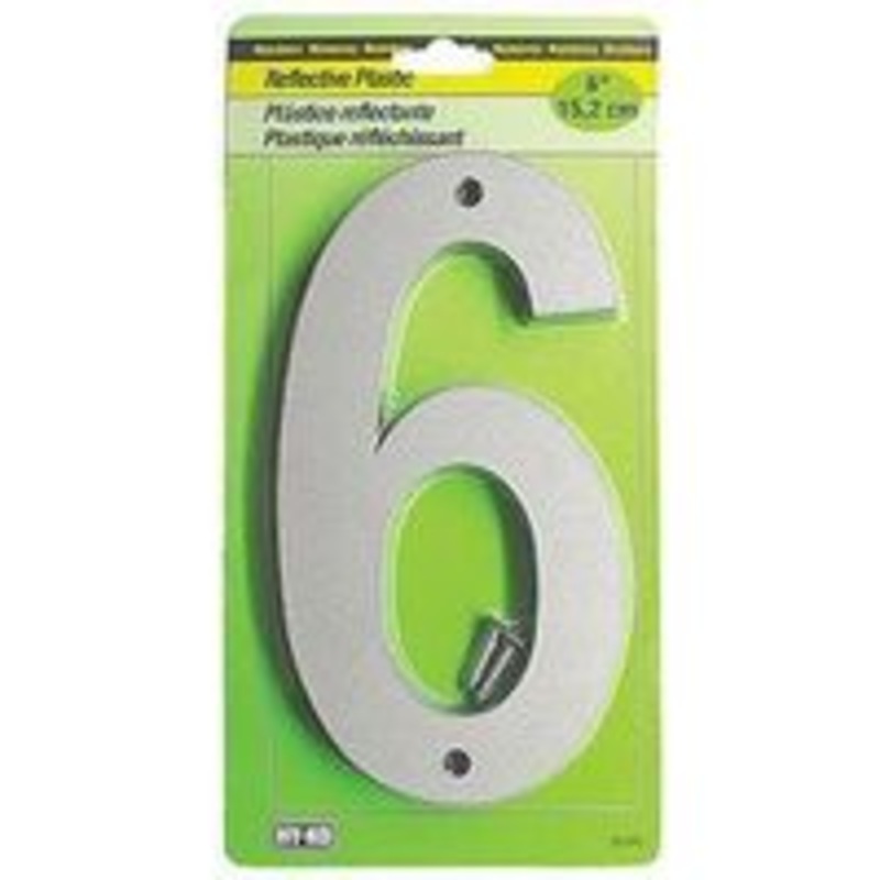 30806 6 Reflective Plastic Letters and Numbers