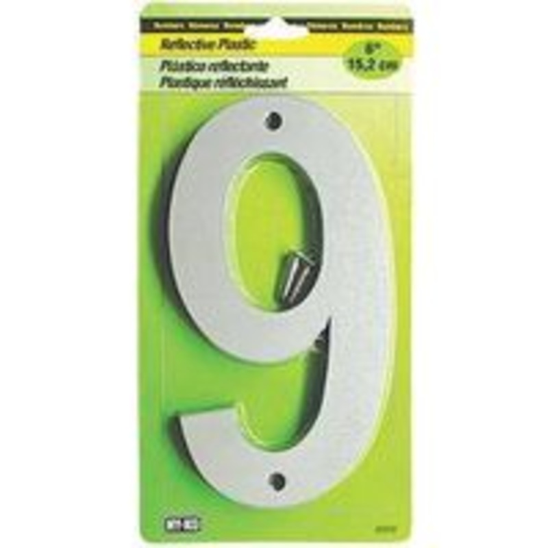 30809 6 Reflective Plastic Letters and Numbers