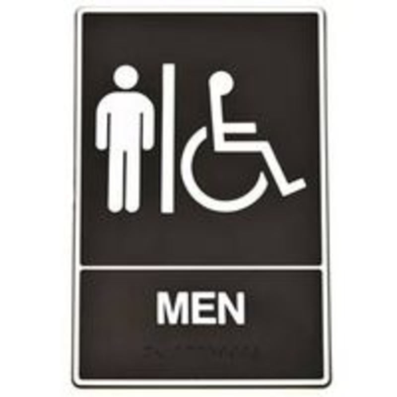 Braille Sign for Men with Disabilities