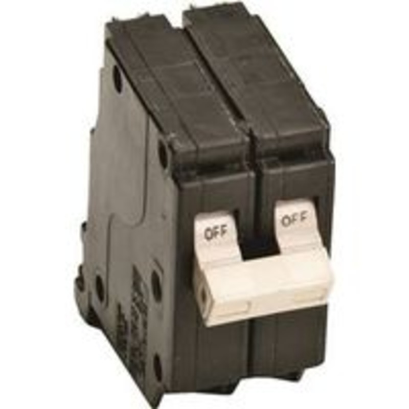 Circuit Breaker, 2-Pole, 15 Amp, Dual Function
