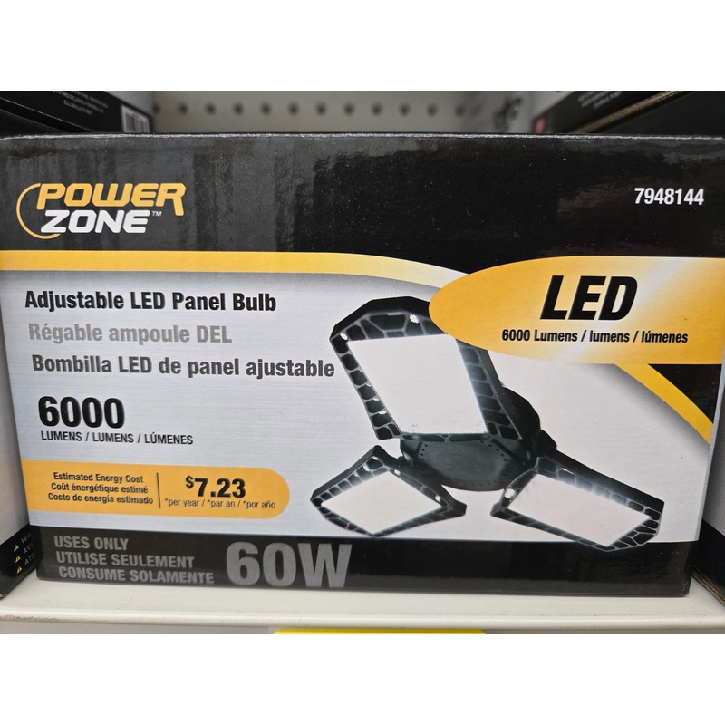 LED Bulb Panel E26, 6000 Lumens