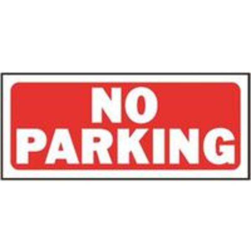 No Parking Sign, 6 x 14 Plastic