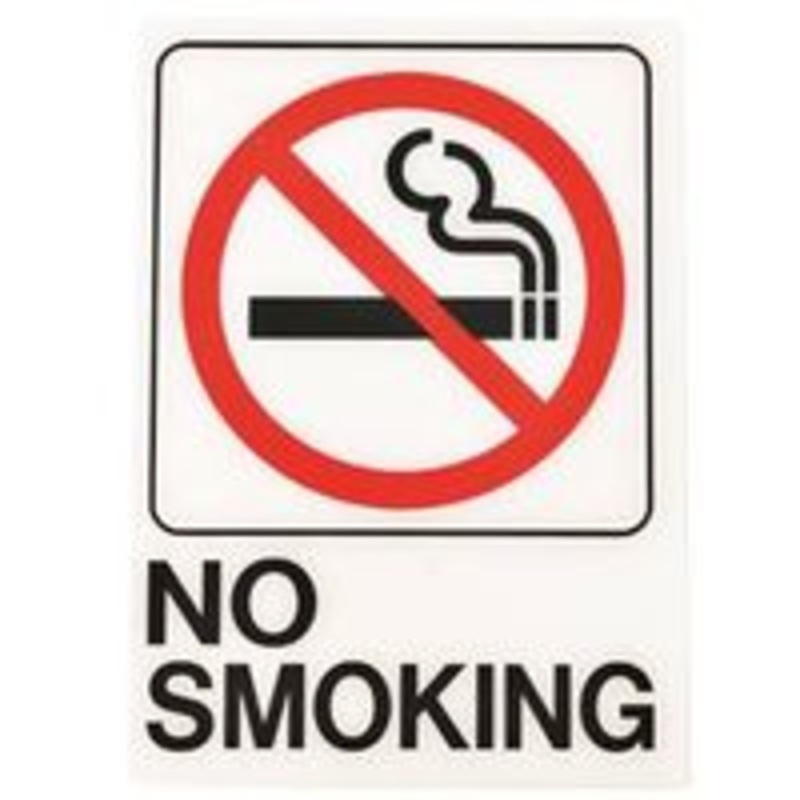 No Smoking Sign – 5 x 7 Plastic