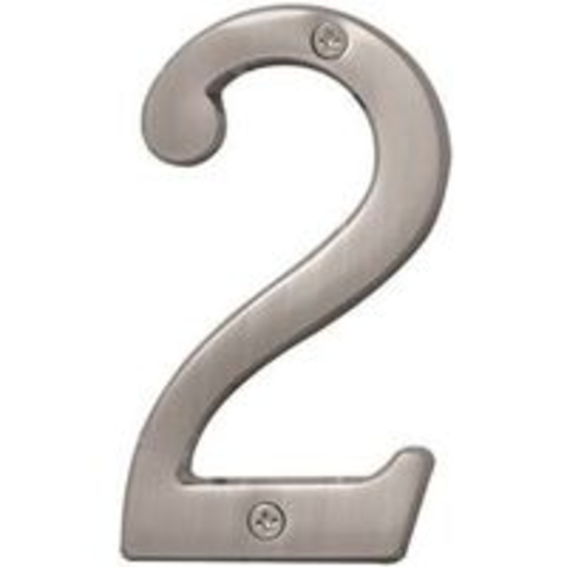 Number House 2 Self-Adhesive 4-Inch Sign