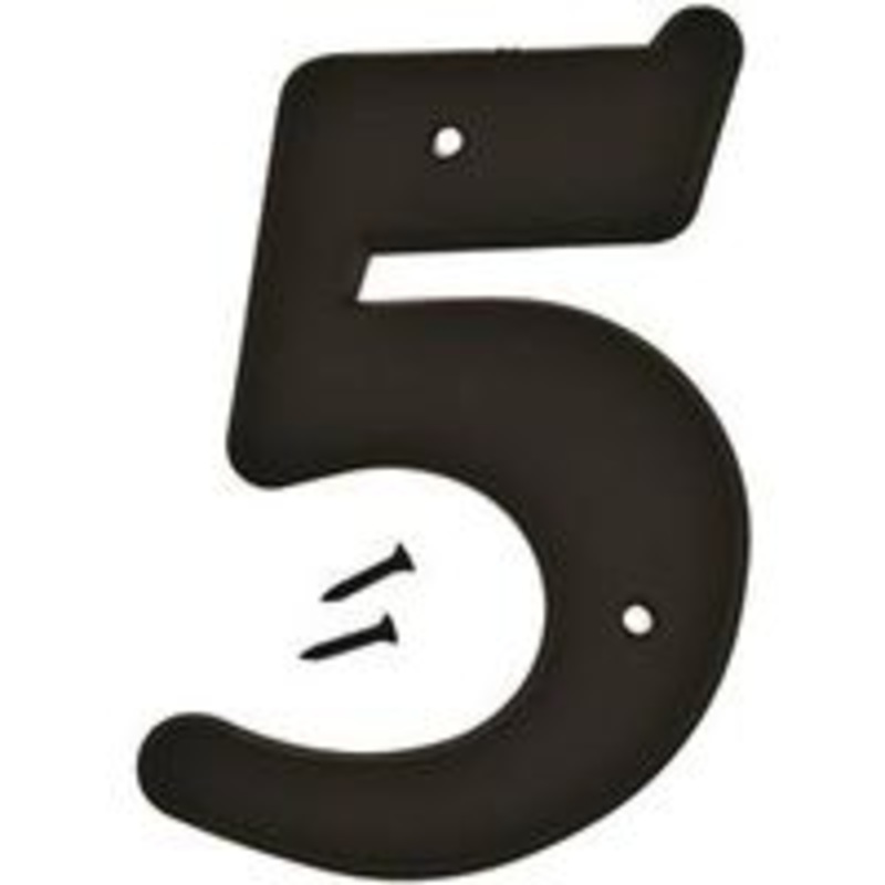 Number House 5 Plastic 6 Sign