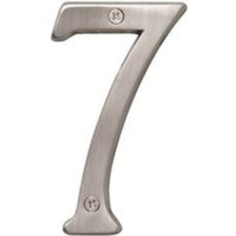 Number House 7 SB 4-Inch Satin Finish Sign