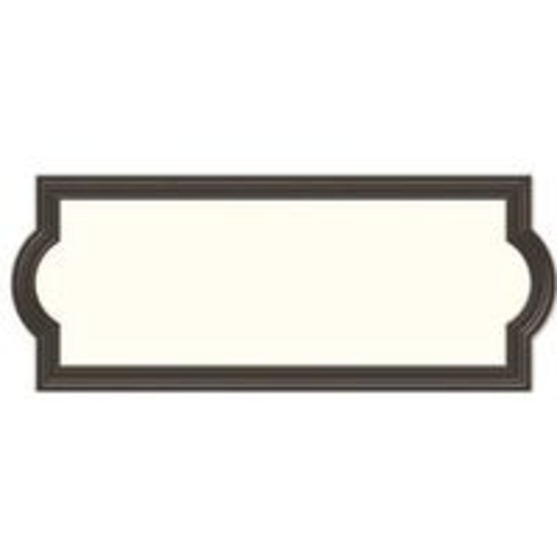 Plaque Address Rectangle Black P