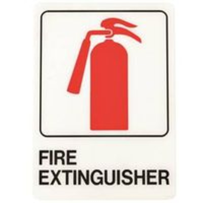 Sign Fire Extinguisher 5×7 Inch Plastic