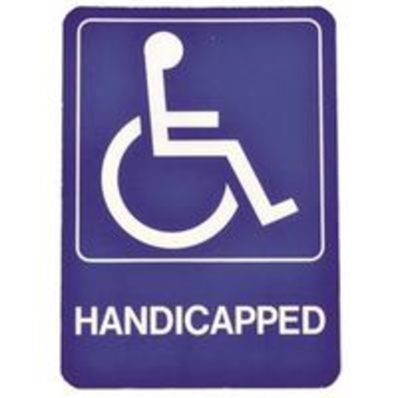 Sign Handicap 5×7 in Plastic