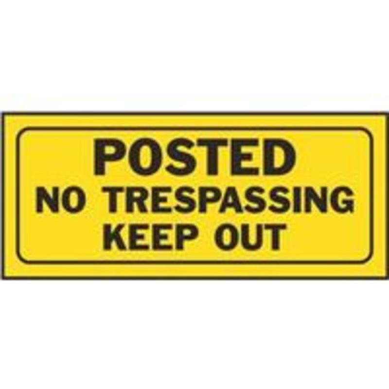 Sign Post No Trespassing Keep Out