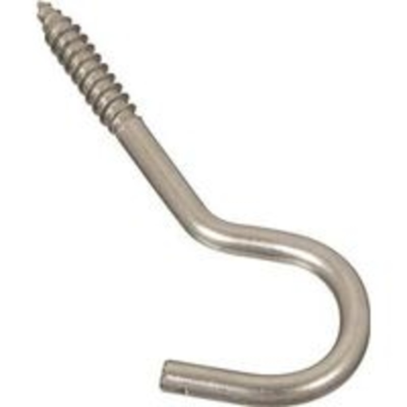 1/4 x 4-1/4 Stainless Steel Screw Hook