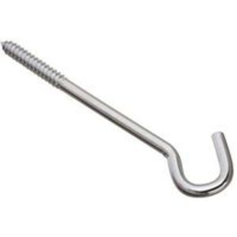 3/8 x 8 Zinc Screw Hook