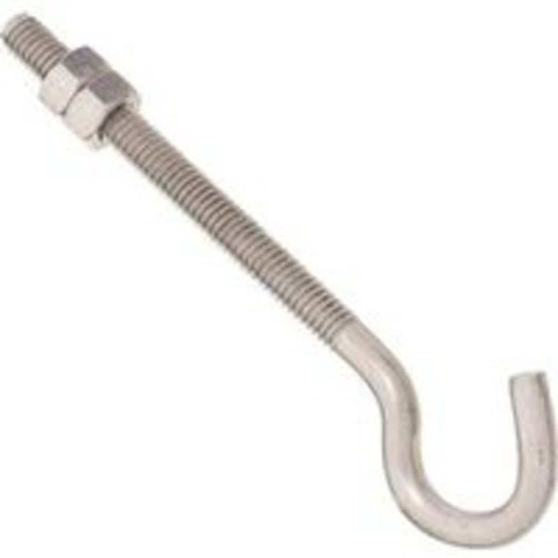 5/16 x 5 Stainless Steel Hook Bolt