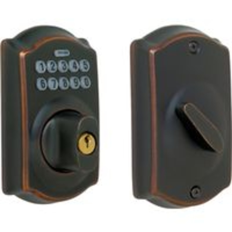 Aged Electronic Deadbolt
