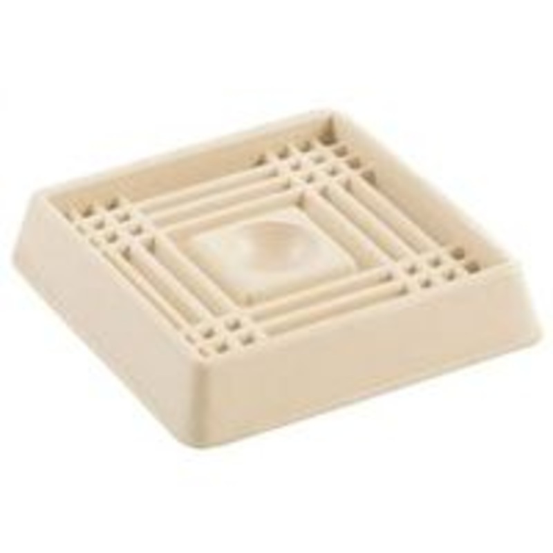 Caster Cup Square 2 Inch Off-White
